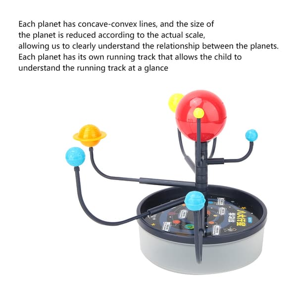 DIY Montering Planetarium Solsystem Åtta Planeter Modell Operativt Lärande Instrument