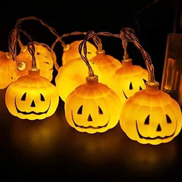 Græskarlys Kæde Halloween LED Dekoration Ferie Dekorative Lygte til Indendørs IndendørsMedium