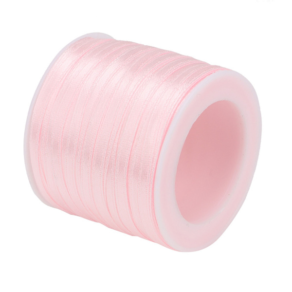 Båndindpakning Satinbånd DIY Tilbehør til Emballage Bryllup Beklædningsdekor (Pink)