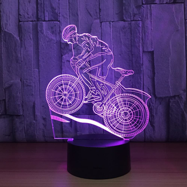 Mountainbike USB 3D LED-lampa - Perfekt för idrottsälskare - 7 färger