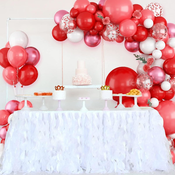 Punainen ilmapallokaari - 5 10 18 tuuman ilmapalloa eri kokoja DIY-koristesarja, täydellinen syntymäpäiville, häihin ja tapahtumiin Red