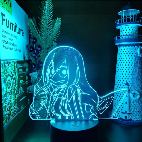 Boku No Hero Academia Froppy Asui Tsuyu Anime Lampa Led Natt