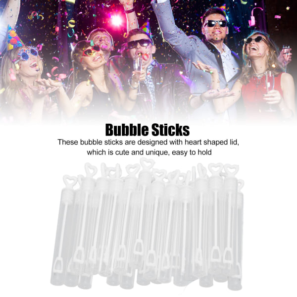 96 stk boblestaver hvit gjennomsiktig slitesterk ABS bærbar mye brukte boblestaver til fest bryllupsferie