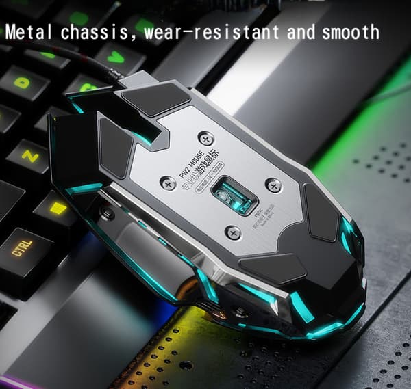 pw2 mekanisk gaming mus kablet computer gaming lysende m