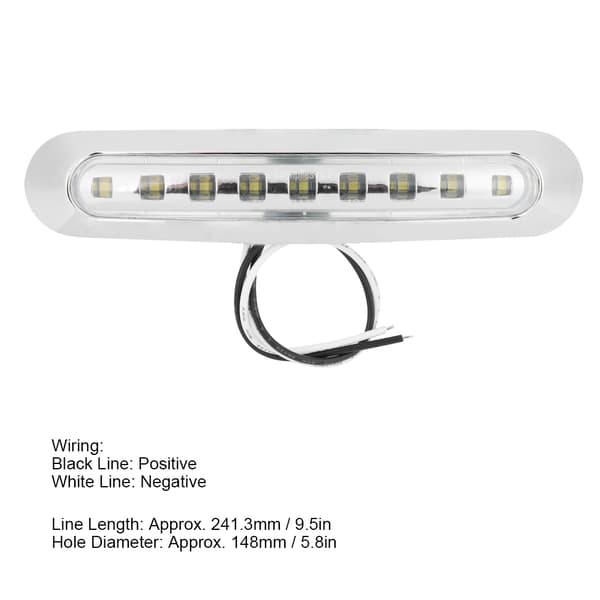 2 stk 9 LED Lastebil Sidelys Rød Gul Hvit Sidelys Blinklys 10-30V