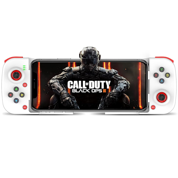 Bluetooth-kontroller för iPhone, Android, direkt spel, låg latens, telefonkontroller spelkontroll joystick för Galaxy S23 S22 S21 20 Ultra, iPhone 14 13 1 White