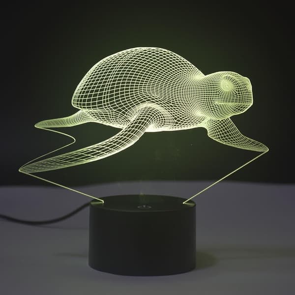 3D Natlampe Optisk Illusion Natlys 7 Farveskift