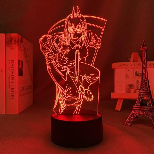 3D Illusjon Nattlys Motorsag Mann Power Figur Anime Char