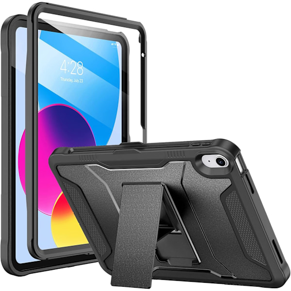 Skal för iPad Pro 11-tum Generation 2024, med inbyggt skärmskydd och stativ, robust heltäckande skydd Black iPad Pro11(2024)