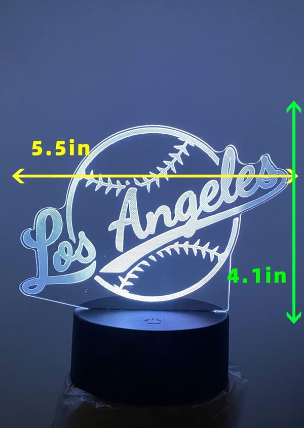 3D Baseball New York Nattlampe 3D Illusjonslampe for Gutter G