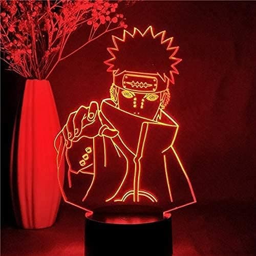 Naruto Stuff Lampe, Anime Gaver til Gutter Soverom, 3D Illusionslampe Itachi Uchiha Kakashi Jiraiya Lys for Barnerom