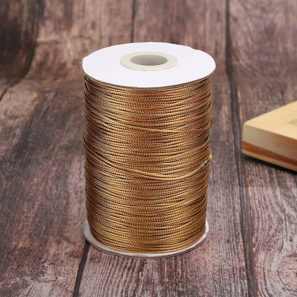 160m Vaha Langallinen DIY Ympäristöystävällinen Käsinkudottu Narukoru Puuvillalanka 1mm(8 # Ruskea )