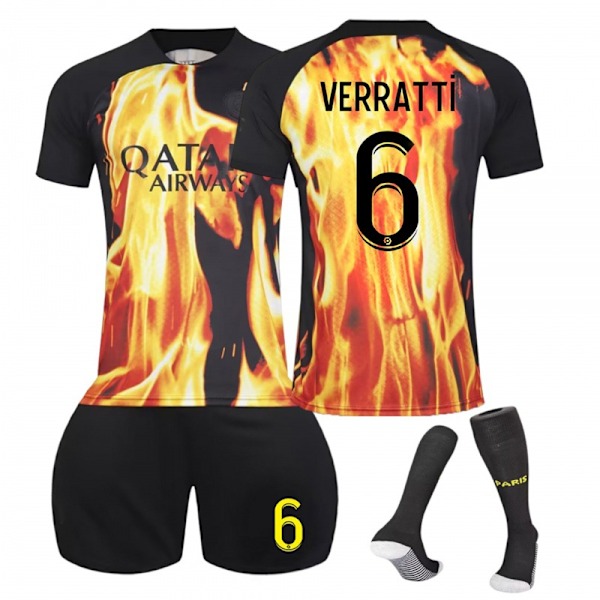 23/24 Paris Special Edition Barn- och Vuxen Fotbollströja Träningsuniform Set Nr.6 Verratti No.6 Verratti 22