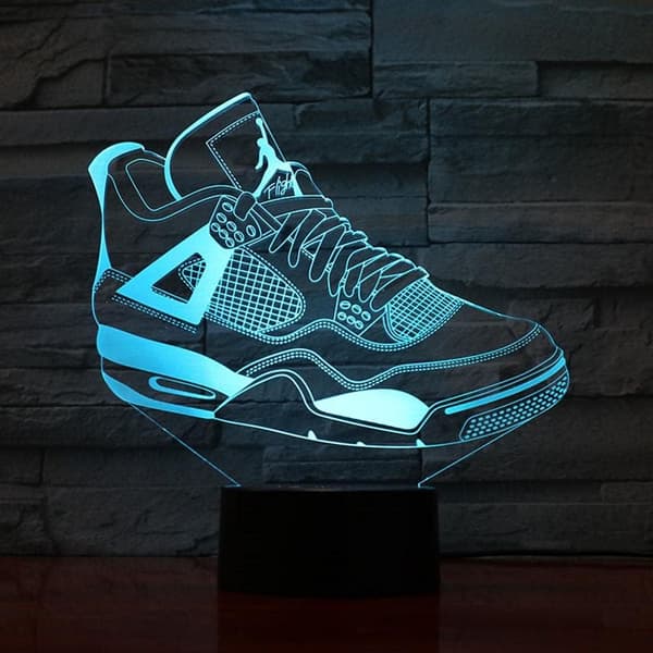 LED-lampe Sneakers 3D Illusjon LED-lys USB Nattlys Bordlampe