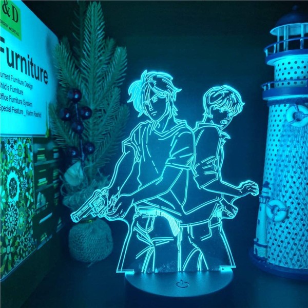 Banana Fish Alphabet 3D ANIME LAMP Akryl LED