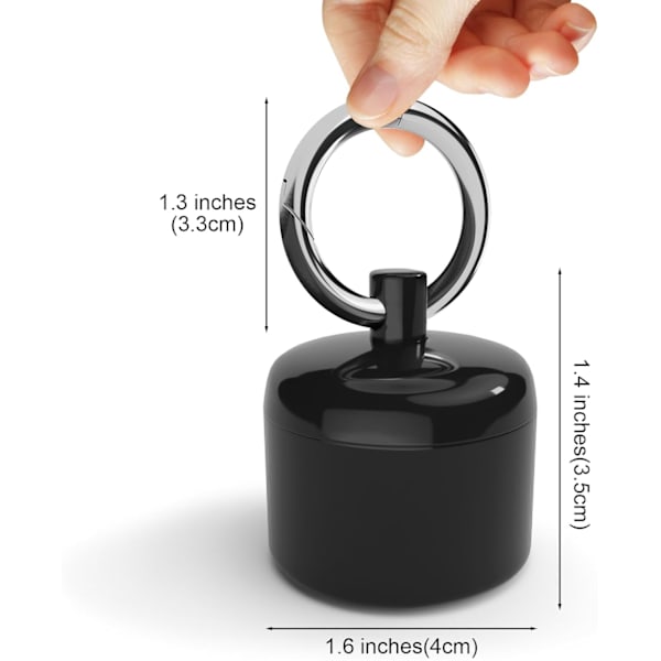 Ringholder nøkkelring for smykker - Smykkeholder for sportsbag, reiseringetui nøkkelring for ryggsekk, bærbar liten oppbevaringsboks - 3 stk