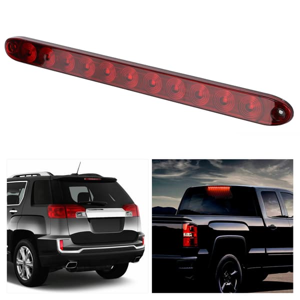 12V 11 LED Brems- og Blinklys Baglygte Rød Polycarbonat Linse Stribeform til Lastbiler Trailere Lorry