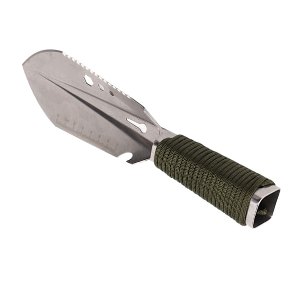 Överlevnadsspade halkfri ergonomisk stålspade överlevnadsgrävspade campingspade med nylonrep för resor vandring