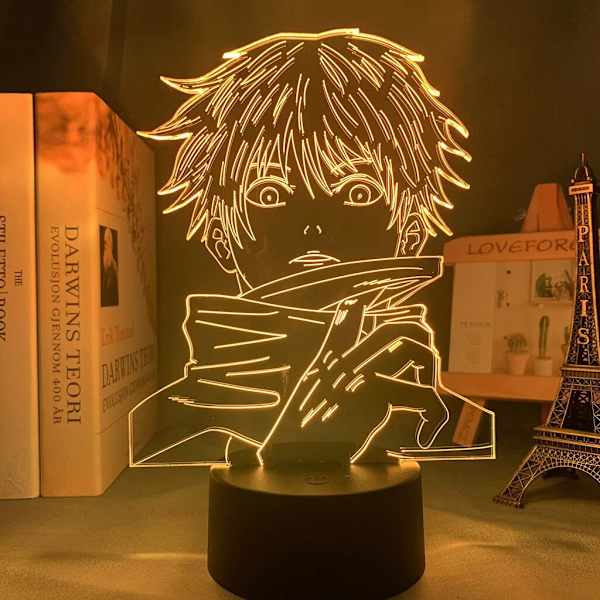 LED Nattelys Anime Satoru Gojo Lampe Jujutsu Kaisen LED Nattelys for Barn Bursdagsgave Jujutsu Kaisen Satoru Gojo 3D Lampe