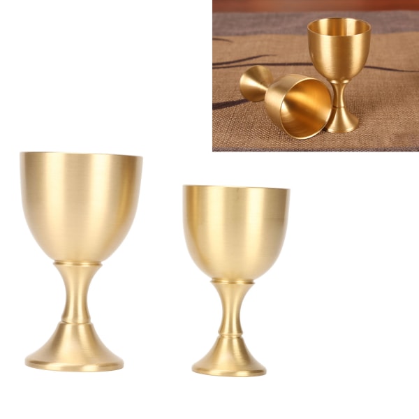 Vintage Pokal Kalk Guld Finish Små vinglas Borddekoration til fest bryllup graduering jubilæum jul