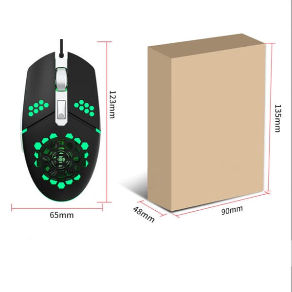 G25 Kølende Mus Kablet Gaming Mus med Ventilator Egnet til