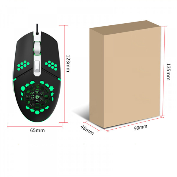G25 Kylmus Gamingmus med kabel, lämplig för spel