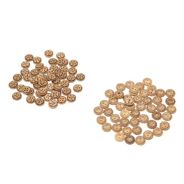 100 stk tre knapper 11 mm diameter DIY håndverk 2 hull 4 hull runde knapper sy på knapper for håndverk dekorative
