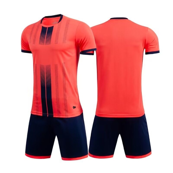 2023 Barn Jersey Set Herr Pojkar Fotbollskläder Kostym Kortärmad Barn Fotboll Uniformer Fotboll Tracksuit Jersey Kit Navy Not Custom XS(140-150cm)