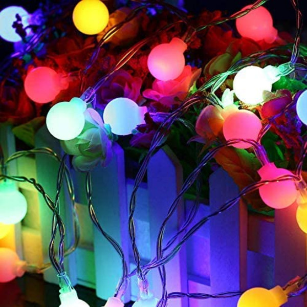 33 fot 100 LED mini globstränglampor, ljusslinga Multicolored