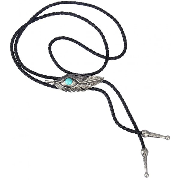 Native American Bolo Tie Rodeo Cowboy Läder Halsduk Wester D