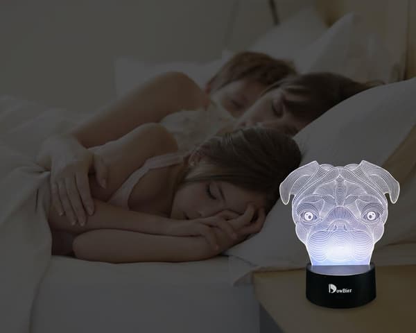 3D Illusion Multi Farver USB Natlampe til Søvn Skrivebordslampe