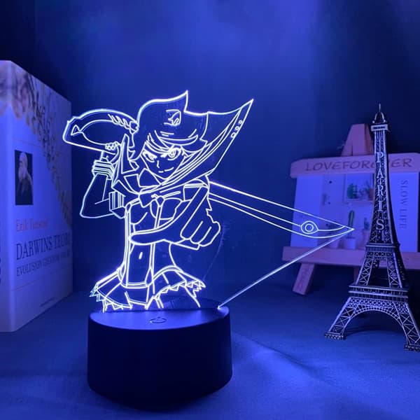 Stor storlek Kill La Kill Ryuko Matoi Anime LED-lampa för sovrummet