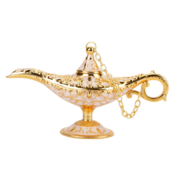 Metallskåret hul legendelampe hul Aladdin magisk ånd lys ønskepotte dekor (#3)