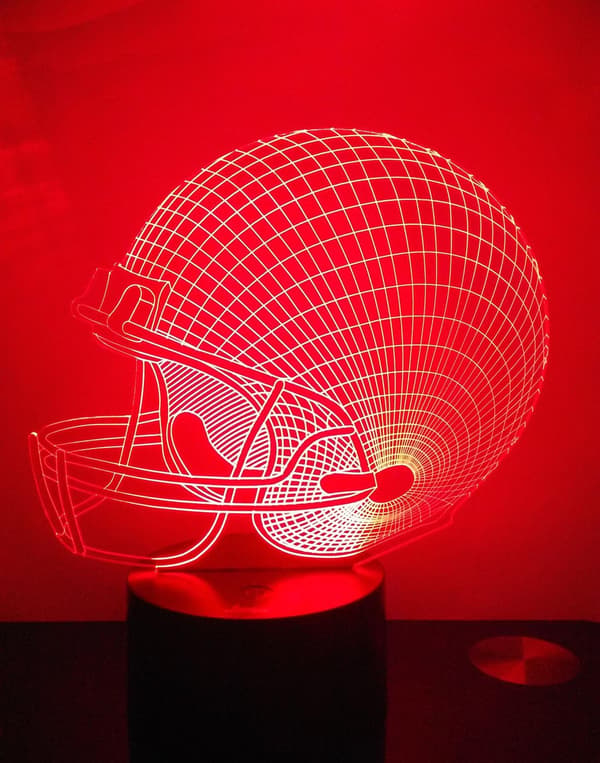 3D Natlampe LED Illusionslampe Sengelampe Bordlampe, AT