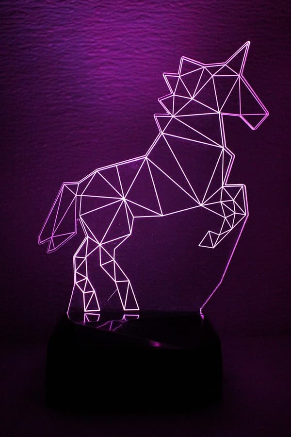 3D Natlampe 9'' Lampe Touch-Switch LED 7 Farver Dekor/Indo