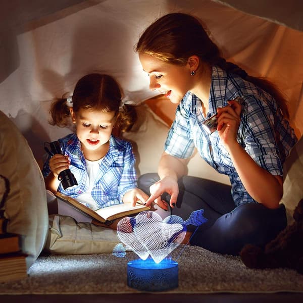 3D Kærlighed Amor Lampe, Romantisk Kærligheds Illusion Lys 16 Farver C