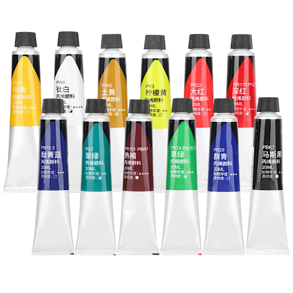 12 kpl akryylimaalisetit Seinä DIY Fluid Painting Käsinmaalatut kengät Vedenpitävä materiaali