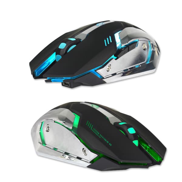 Spelmus, ergonomisk design 2.4G trådlös mo