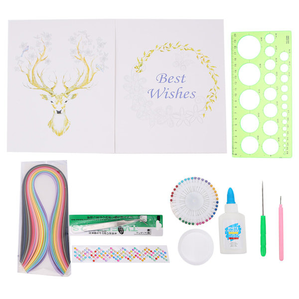 Papper Quilling Verktyg Nybörjarset 36 Färg Remsor Quilling Penna Pärlpinnar DIY Pappershantverk