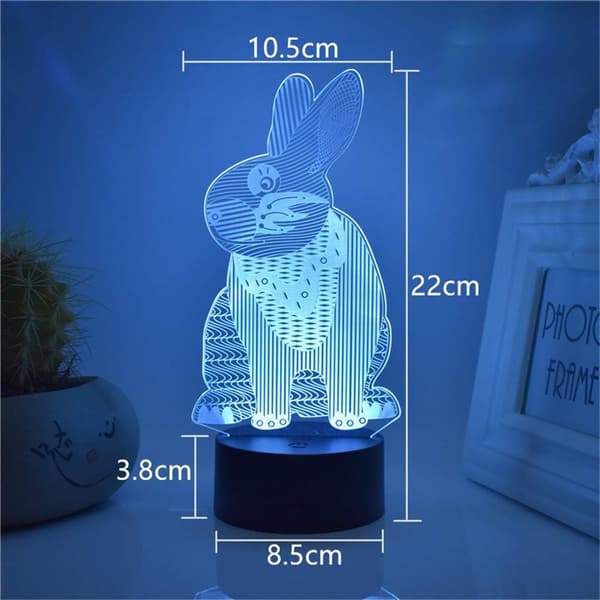 3D Illusion Natlamper til Børn Dyremodel Legetøj Jul