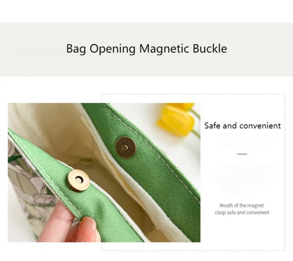 Canvas Tote Tasker til Kvinder med Lynlås og Rum Stor