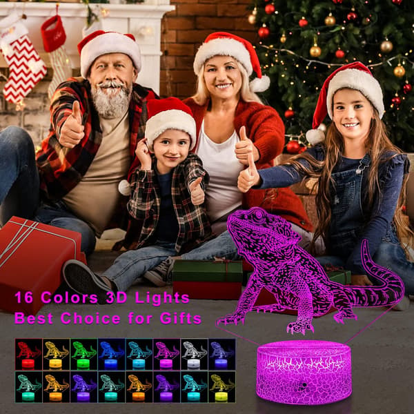 Skægget Drage Natlampe - 16 LED Farver Skiftende & USB