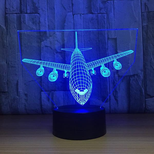 3D Fly Nattlys Lampe Illusjon Nattlys 7 Fa
