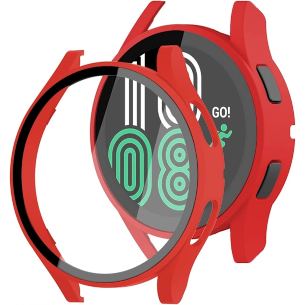 Kompatibelt Samsung Galaxy Watch 4 44mm Skal Härdat Glas Skärmskydd Hård Matt PC Skyddande Ram Repskyddande Full Täckning Galaxy