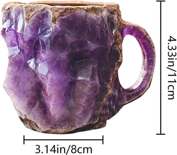 Kaffekopper, Geode Kopp, Naturlig Onyx Krystallkopp, Resin Krystall Dekorative Kopper