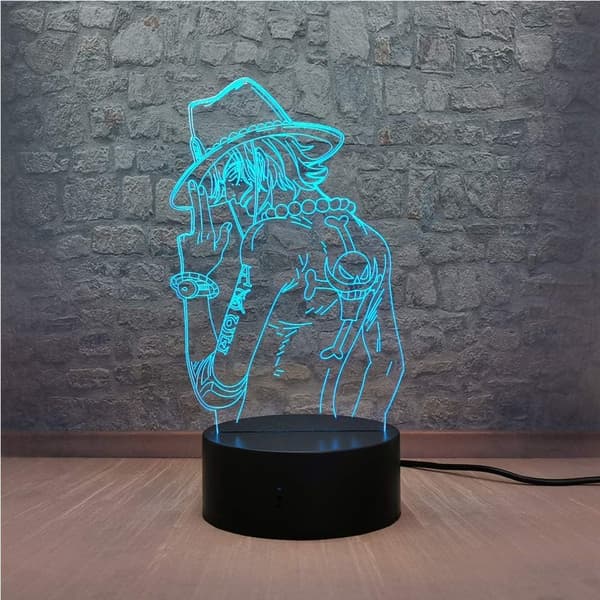 One Piece Luffy 3D Illusion Natlampe Smart Touch, RG