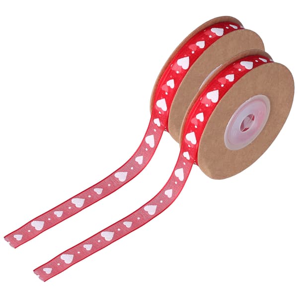 2 st hjärtband tvättbara flexibla hållbara DIY presentförpackningstillbehör för bröllopsdekorationer