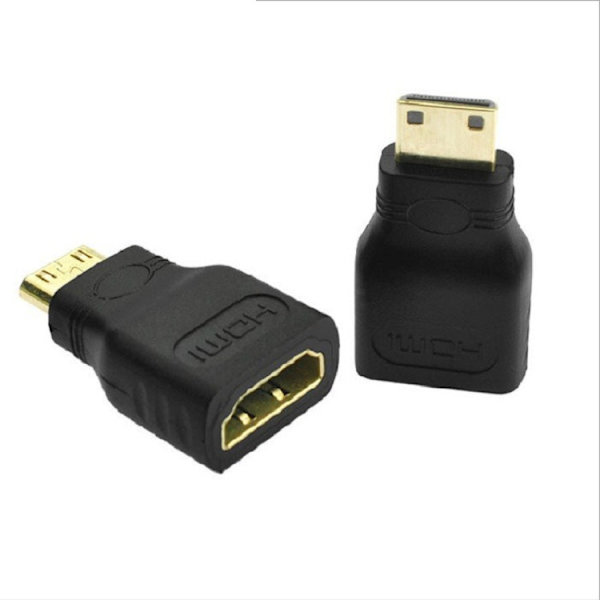 Mini HDMI til hdmi adapter HD mini konvertering nettbrett DV-kamera til TV, 2-pakning