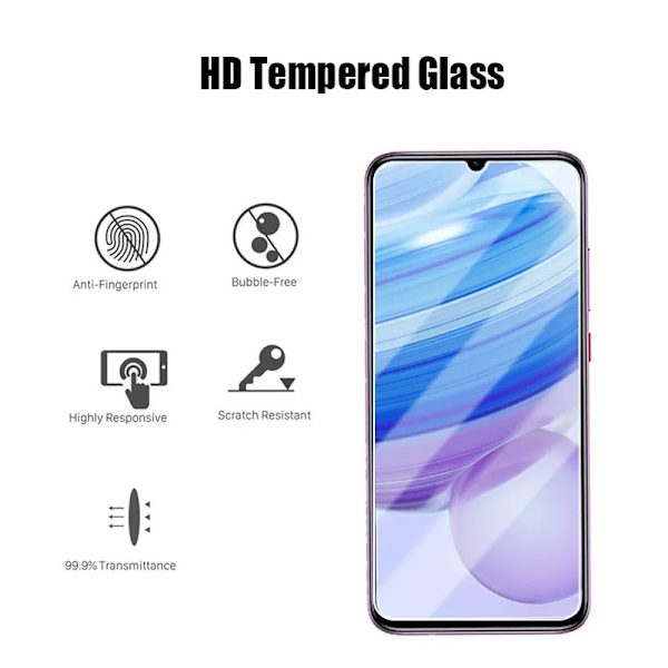 3 st härdat glas för Redmi 9c skärmskydd