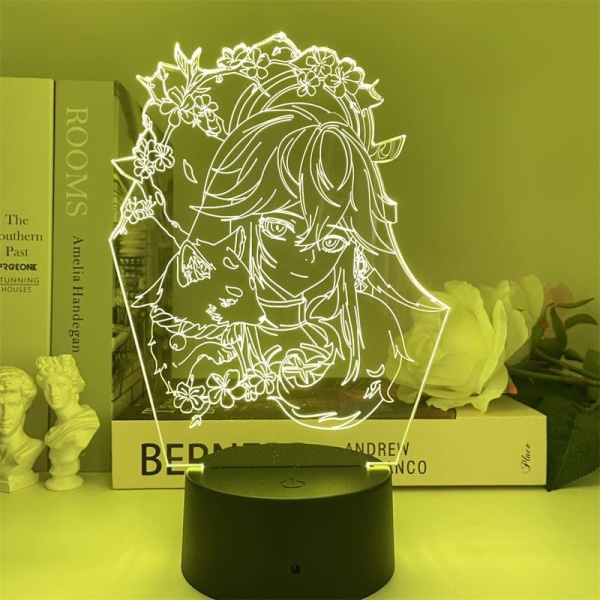 Genshin Impact Yae Miko Nattlampe 3D Guuji Yae Barnerom Dekor Bursdagsgave Led Guuji Anime Nattlampe